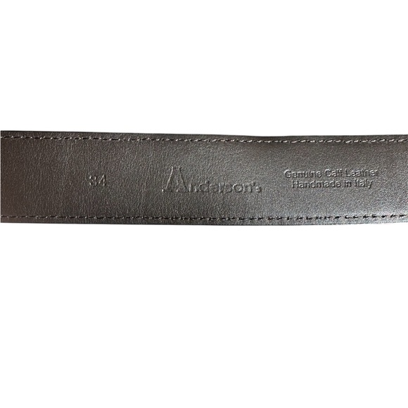 Men’s Anderson’s Genuine Leather Olive Green Suede belt - Picture 5 of 6